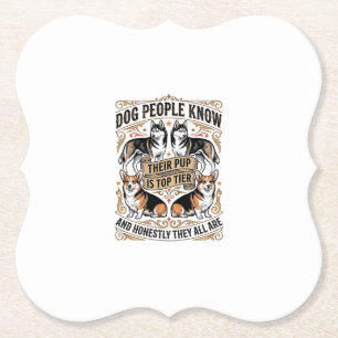 Lustiges Hundeliebhaber-Shirt mit Vintage-Hunde-De Untersetzer