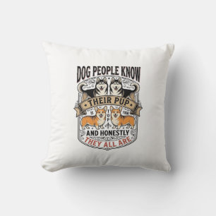 Lustiges Hundeliebhaber-Shirt mit Vintage-Hunde-St Kissen