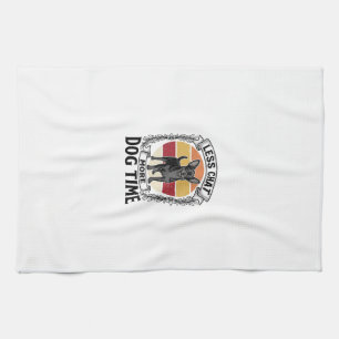 Lustiges Hundeliebhaber-Shirt Vintage Gravur Chihu Geschirrtuch