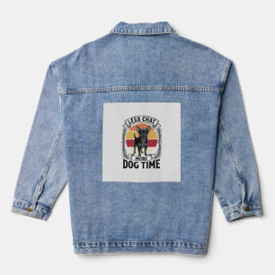 Lustiges Hundeliebhaber-Shirt Vintage Gravur Chihu Jeansjacke