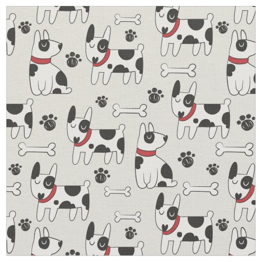 lustiges Hundemuster Stoff (Nahaufnahme)