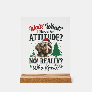 Lustiges Hundeverhalten Weihnachts-Vektor-Design_1 Acrylschild