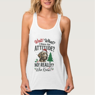 Lustiges Hundeverhalten Weihnachts-Vektor-Design_1 Tank Top