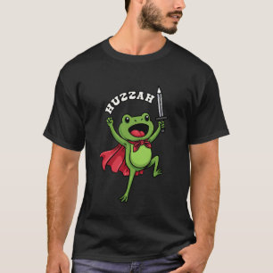 Lustiges Huzzah-Frosch-Meme-Ritter-Schwert-Kröte-H T-Shirt