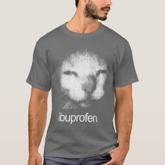 Lustiges Ibuprofen-Katzen-Meme mit peinlichem häss T-Shirt