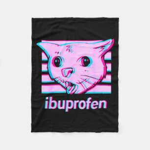 Lustiges Ibuprofen-Katzen-Meme mit peinlichem Katz Fleecedecke