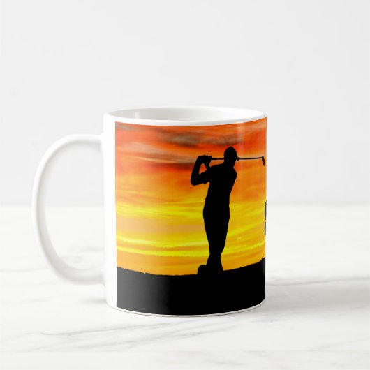 Lustiges "ich bin ein Typ-" Golf Kaffeetasse (Links)