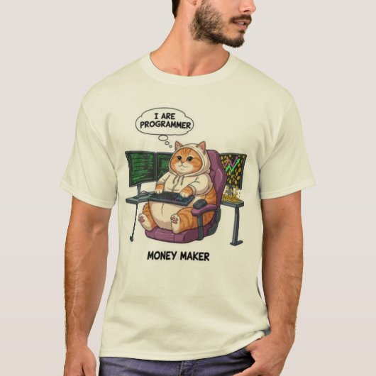 Lustiges 'Ich Bin Programmierer Grammatikfehler'-C T-Shirt (Vorderseite)