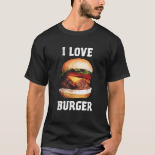 Lustiges Ich Liebe Burger Fast Food Geschenk T-Shirt