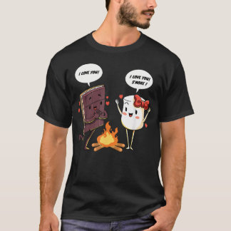 Lustiges Ich Liebe Dich S'Mores Marshmallow Sommer T-Shirt