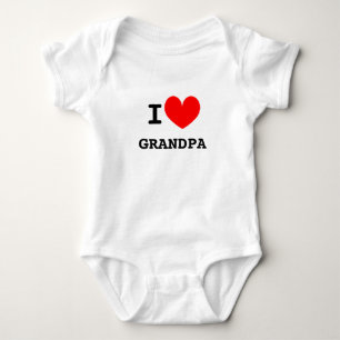 Lustiges Ich liebe Opa Baby-Bodysuit Kinderwitz Baby Strampler