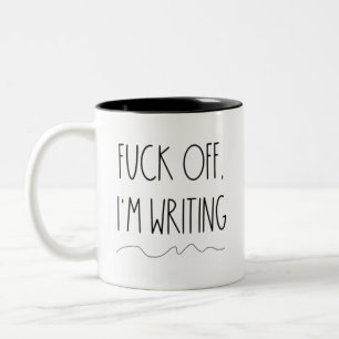 Lustiges individuelles Geschenk für Schriftsteller Zweifarbige Tasse