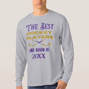 Lustiges individuelles Hockey-Geburtsjahr Geburtst T-Shirt