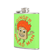 Lustiges Ingwer-Brot-Mann-Weihnachtswortspiel Flachmann (Links)