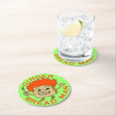 Lustiges Ingwer-Brot-Mann-Weihnachtswortspiel Runder Pappuntersetzer (Vor Ort)