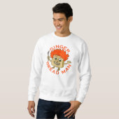 Lustiges Ingwer-Brot-Mann-Weihnachtswortspiel Sweatshirt (Vorne ganz)