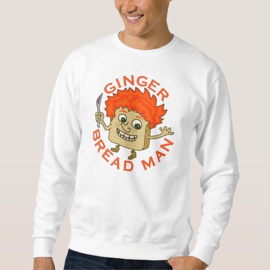 Lustiges Ingwer-Brot-Mann-Weihnachtswortspiel Sweatshirt (Vorderseite)