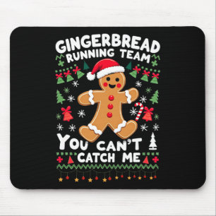 Lustiges Ingwerbrot-Laufteam hässlicher Weihnachts Mousepad