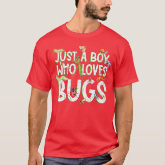 Lustiges Insekt Nur Ein Junge, Der Käfer Liebt T-Shirt