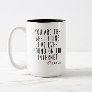 Lustiges Internet-Dating, Du bist das Beste Gesche Zweifarbige Tasse