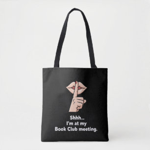 Lustiges Introvertierten-Buchclub-"Shhh"-T-Shirt f Tasche