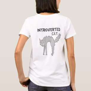 Lustiges introvertiertes Katze T-Shirt   Geschenk 