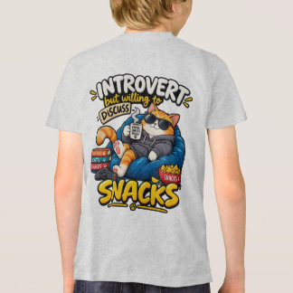 Lustiges Introvertiertes Katzen-Kinder-T-Shirt Tri-Blend Shirt