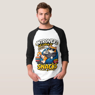Lustiges Introvertiertes-Katzen-Männer-Raglan-Base T-Shirt