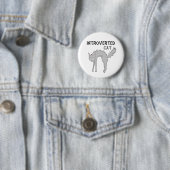 Lustiges introvertiertes Katzenabzeichen | Geschen Button (Beispiel)