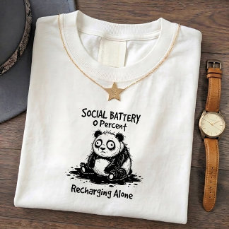 Lustiges Introvertiertes-Panda-Shirt - Dickes-Pand T-Shirt