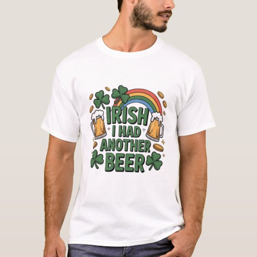 Lustiges Irisches Bier T-Shirt – Ich Hatte Ein Wei (Vorderseite)