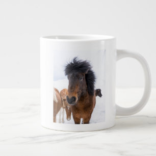 Lustiges isländisches Pferdeporträt Jumbo-Tasse