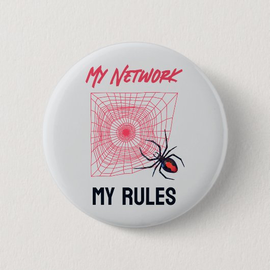 Lustiges IT-Netzwerk-Admin-Humor-Geschenk Button (Vorderseite)