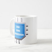 Lustiges IT-Vater-Geschenk Dad Core Processor Kaff Kaffeetasse (Vorderseite Links)