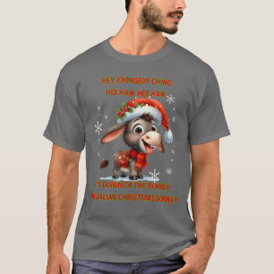 Lustiges italienisches Weihnachts Esel Dominickh T-Shirt