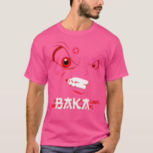 Lustiges Japan Wütend Baka Anime Manga Ecchi Cospl T-Shirt