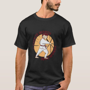 Lustiges japanisches Karate Ein Tritt ist 1000 Wo T-Shirt