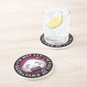 Lustiges japanisches riceball getränkeuntersetzer