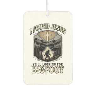 Lustiges Jesus Bigfoot Vintage Christliches T-Shir Autolufterfrischer