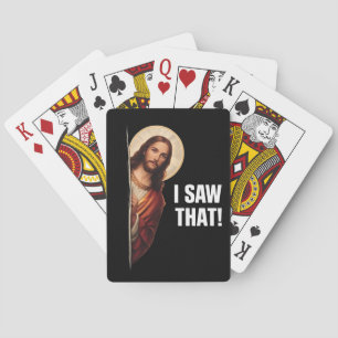 Lustiges Jesus "Ich habe das gesehen" christliches Spielkarten