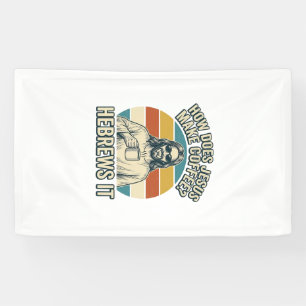 Lustiges Jesus Kaffee Vintage Gravur Shirt Design_ Banner