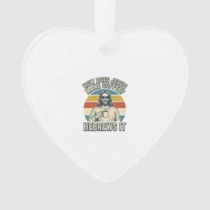 Lustiges Jesus Kaffee Vintage Gravur Shirt Design_ Ornament
