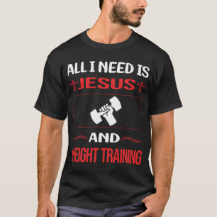 Lustiges Jesus Krafttraining T-Shirt