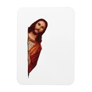 Lustiges Jesus-Meme-Zitat, ich sah, dass Jesus  Magnet