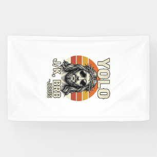 Lustiges Jesus Vintage-Sonnenuntergang-Gravur-Zita Banner