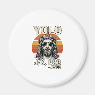 Lustiges Jesus Vintage-Sonnenuntergang-Gravur-Zita Magnet
