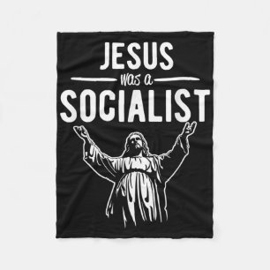 Lustiges Jesus War Ein Sozialist Shirt Jesus Bete  Fleecedecke
