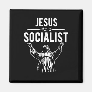 Lustiges Jesus War Ein Sozialist Shirt Jesus Bete Magnet
