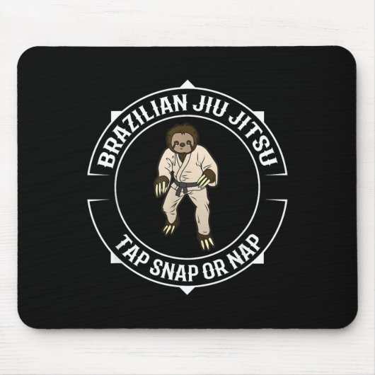 Lustiges Jiu Jitsu Faultier Team - BJJ und Grappli Mousepad (Vorne)