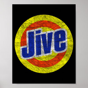 Lustiges Jive-Retro-Logo für laute Münder Poster